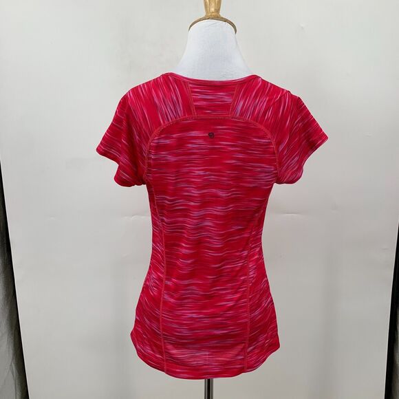 Mountain Hardwear T Shirt Womens S Pink Space Dye Wicked Electric Short Sleeve - Picture 6 of 13